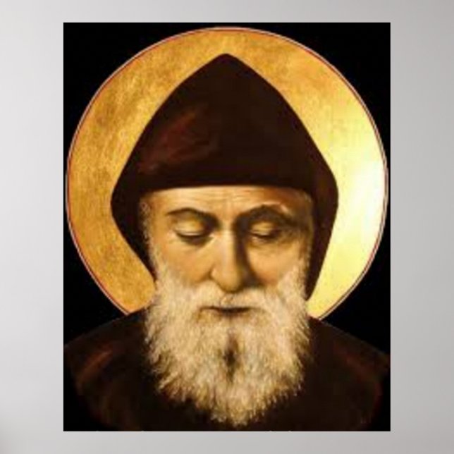 Poster Santo Charbel (Sharbel) Maronita (Frente)