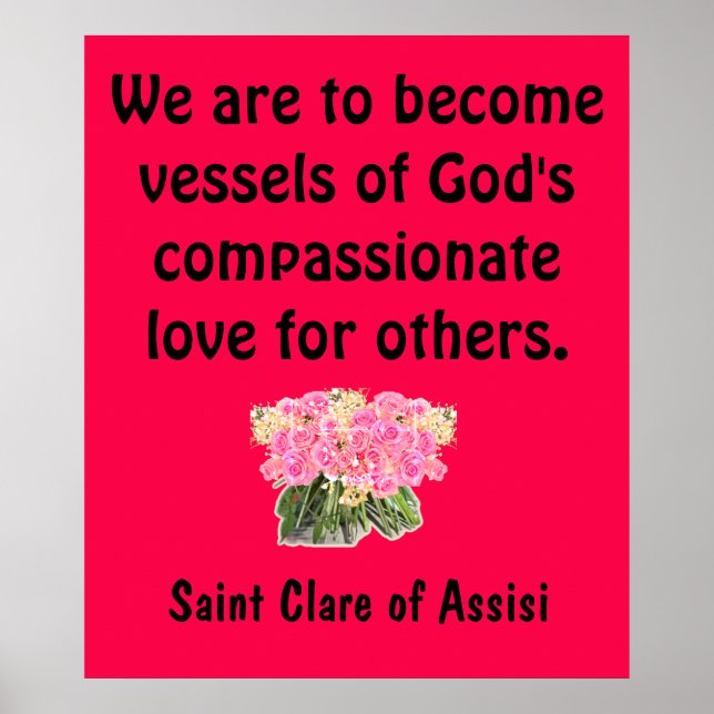 Poster Santo Clare de Assisi (Frente)