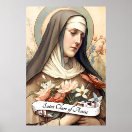 Poster Santo Clare de Assisi
