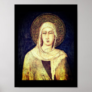 Poster Santo Clare de Assisi por Simone Martini