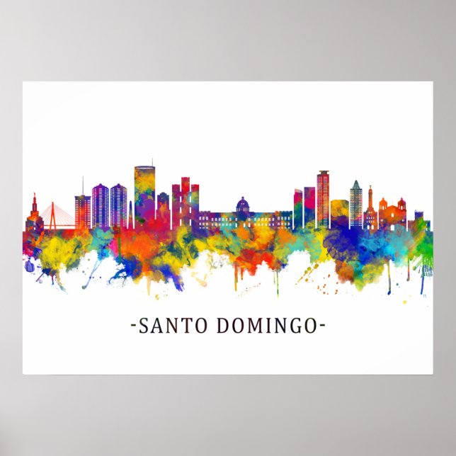 Poster Santo Domingo República Dominicana Skyline (Frente)