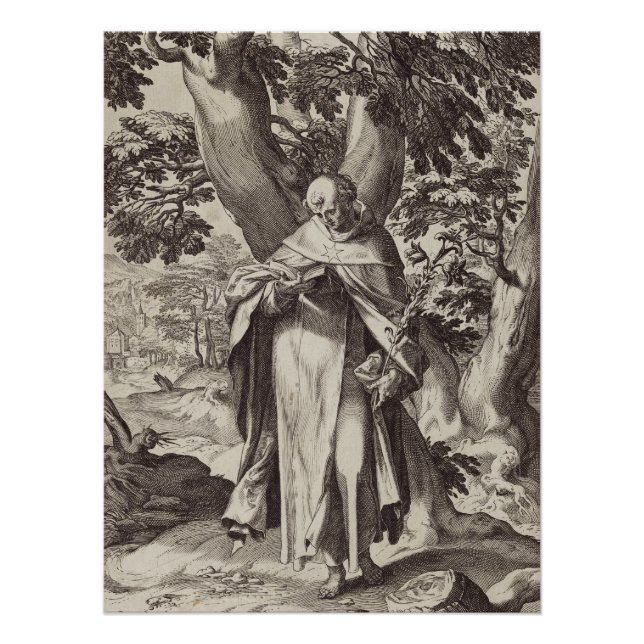Póster Santo Dominic Castilian padre católico (Frente)