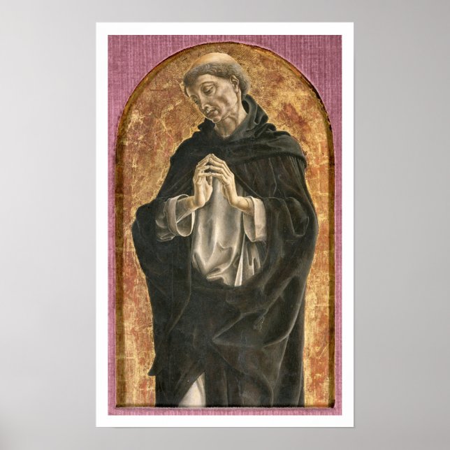 Póster Santo Dominic (tempera no painel) (Frente)