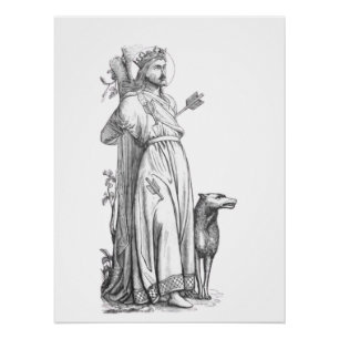Póster Santo Edmund, o rei mártir dos ângulos orientais