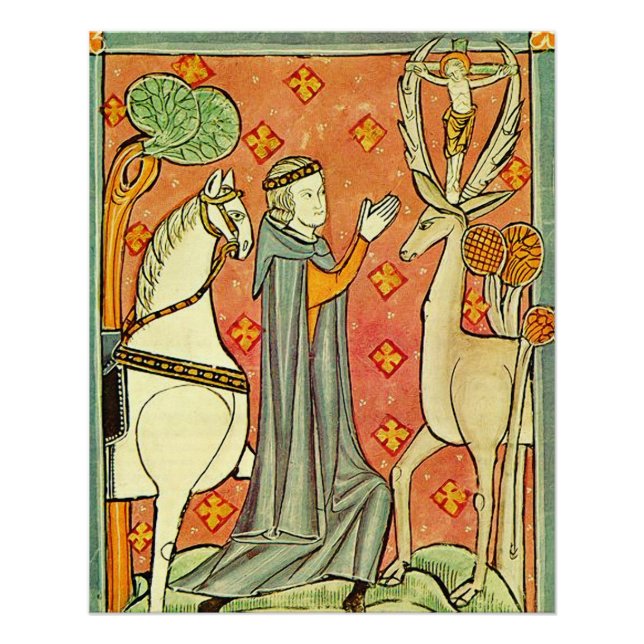 Póster Santo Eustachius Apóstolo dos Ardenes (Frente)