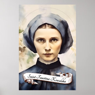 Poster Santo Faustina Kowalska