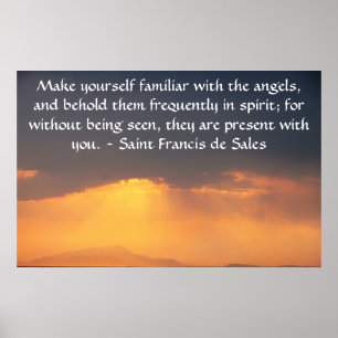 Poster Santo Francis de Sales CITOTE sobre os anjos