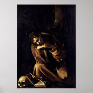 Poster Santo Francis em Meditação