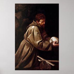 Póster Santo Francisco na Oração - Caravaggio