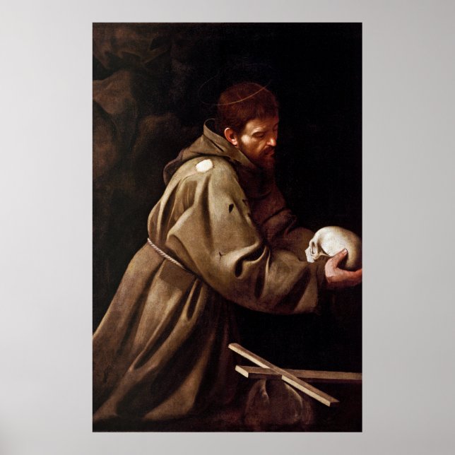 Póster Santo Francisco na Oração - Caravaggio (Frente)
