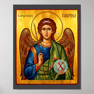Poster Santo Gabriel O Arcanjo Ortodoxo Oriental Bizantin