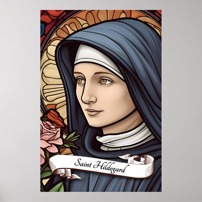 Poster Santo Hildegard de Bingen (Frente)