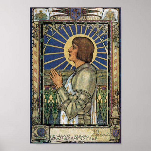 Póster Santo Joan of Arc StainGlass Image (Frente)