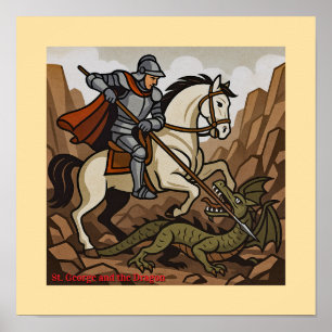 Poster Santo Jorge mata o Dragão - Doudou, Mons