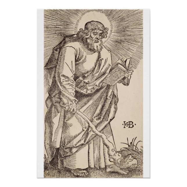 Póster Santo Jude Thaddaeus, o Apóstolo e o Mártir (Frente)