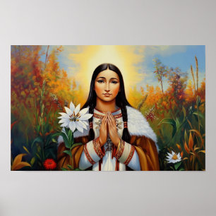 Poster Santo Kateri Tekakwita