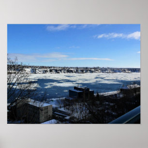 Poster Santo Lawrence River em inverno, Quebec, Canadá