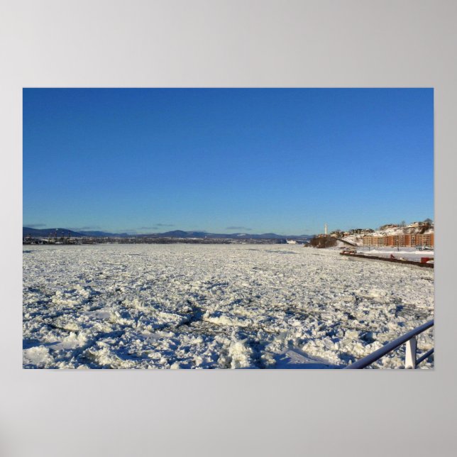 Poster Santo Lawrence River em inverno, Quebec, Canadá (Frente)