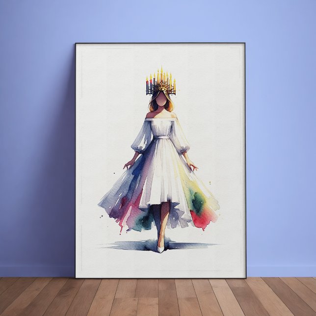 Poster Santo Lúcia Watercolor (Criador carregado)