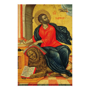 Póster Santo Marcar o ícone ortodoxo Evangelist