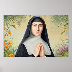 Poster Santo Margaret Mary na oração
