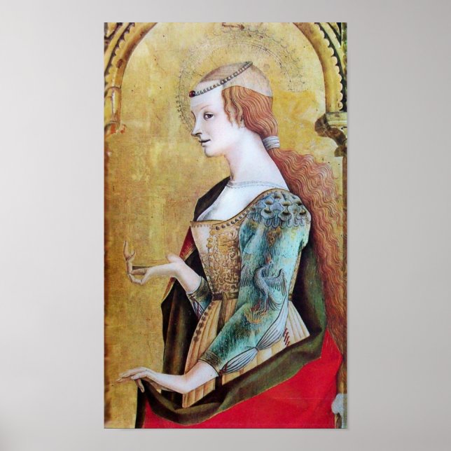 Póster SANTO MARY MAGDALENE 2 Dourado, Vermelho (Frente)