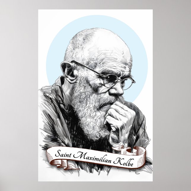 Poster Santo Maximilian Kolbe (Frente)