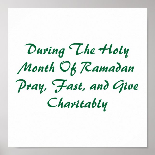 Póster Santo Mês De Ramadã (Frente)