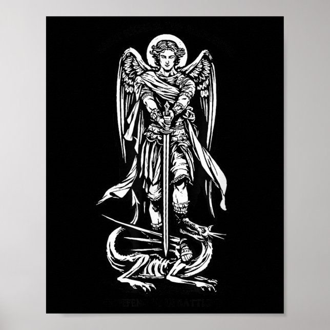 Poster Santo Michael O Arcanjo Nos Defende Na Batalha (Frente)