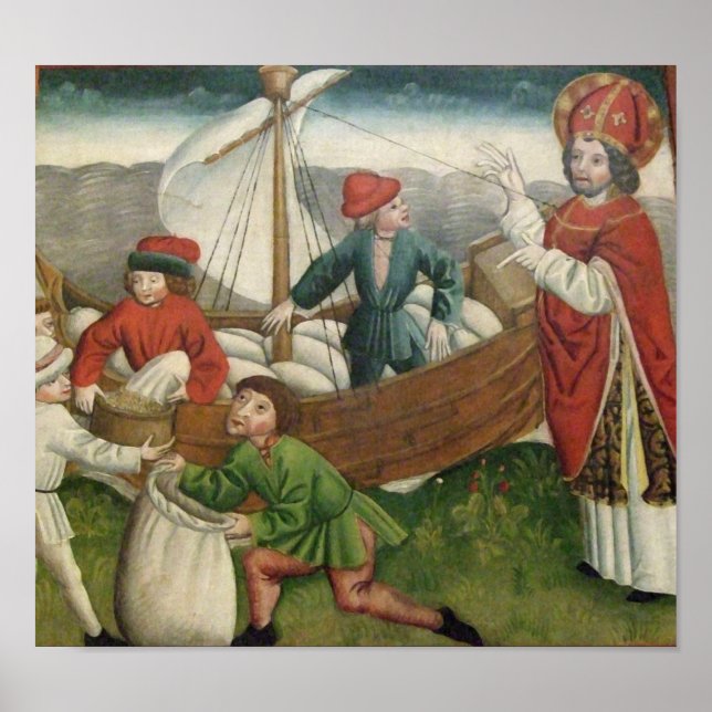 Poster Santo natal vintage Nicholas (Frente)