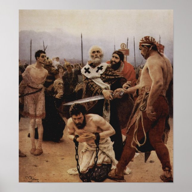 Póster Santo Nicholas salva três inocentes da morte (Frente)