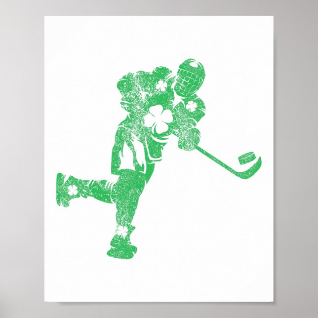Poster Santo Paddy#39;s do Hockey com Dia de São Patrício (Frente)