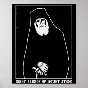 Poster Santo Paisios do Monte Atos Grego Ortodoxo Cristo