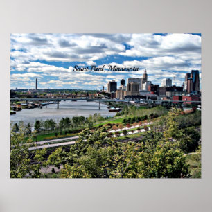 Poster Santo Paul, Minnesota Landscape