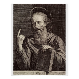 Póster Santo Paul, o apóstolo de Philippe de Champaigne