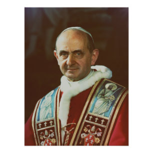 Póster Santo Paulo VI Bispo de Roma