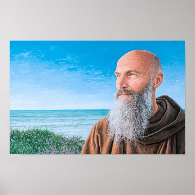 Poster Santo Raimundo de Peñafort: Fé sobre as Ondas (Frente)