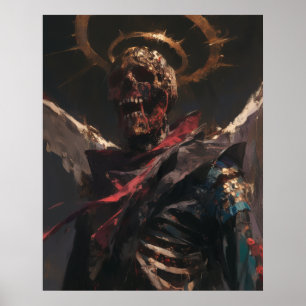 Poster Santo satã Hyper Realismo - Pintura petrolífera P