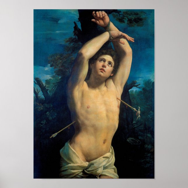 Poster Santo Sebastian (Rua. Sebastian), Guido Reni (Frente)