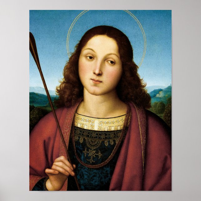 Poster Santo Sebastian, San Sebastiano por Raphael (Frente)