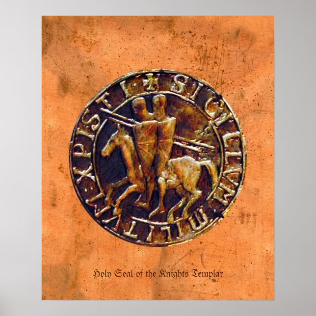 Póster Santo Selo da Arte Religiosa Templária dos Cavalei (Frente)