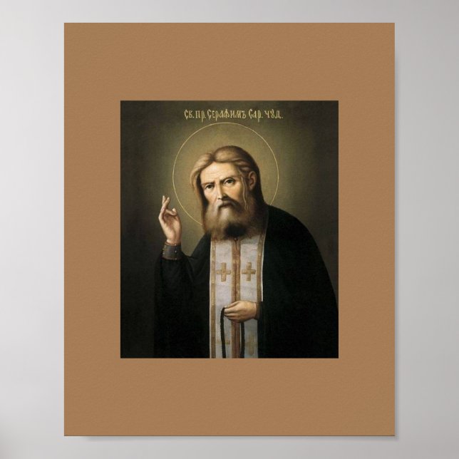 Poster Santo Seraphim de Sarov (Frente)