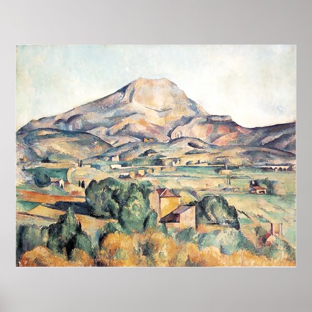 Poster Santo-Victoire Barnes Mountain Paul Cezanne (Frente)