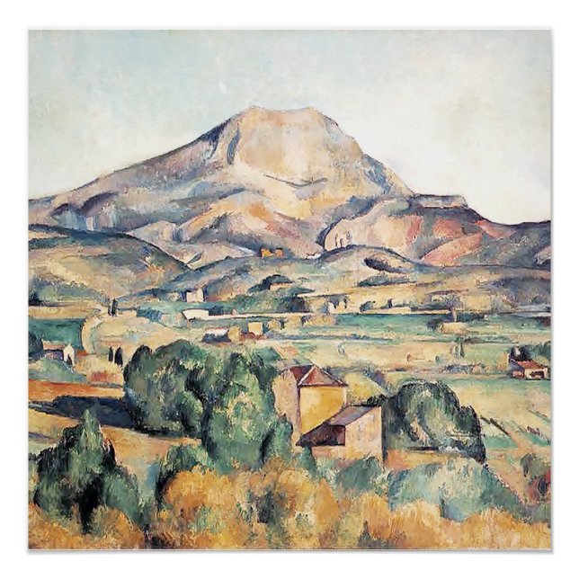 Póster Santo-Victoire Barnes Mountain Paul Cezanne (Frente)