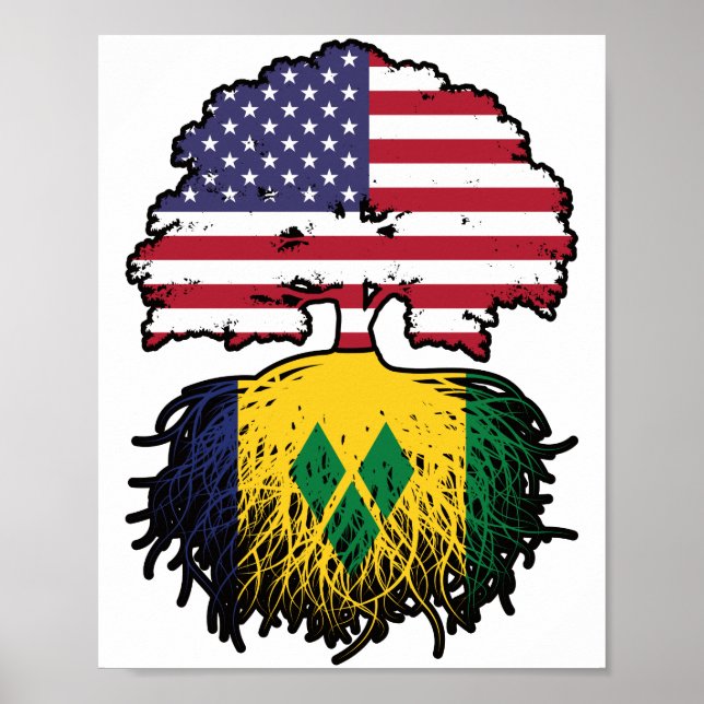 Poster Santo Vincent Vincentian American Tree Roots (Frente)