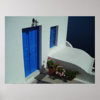 Póster Santorini Doorstep