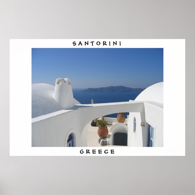 Póster Santorini, Grécia (Frente)