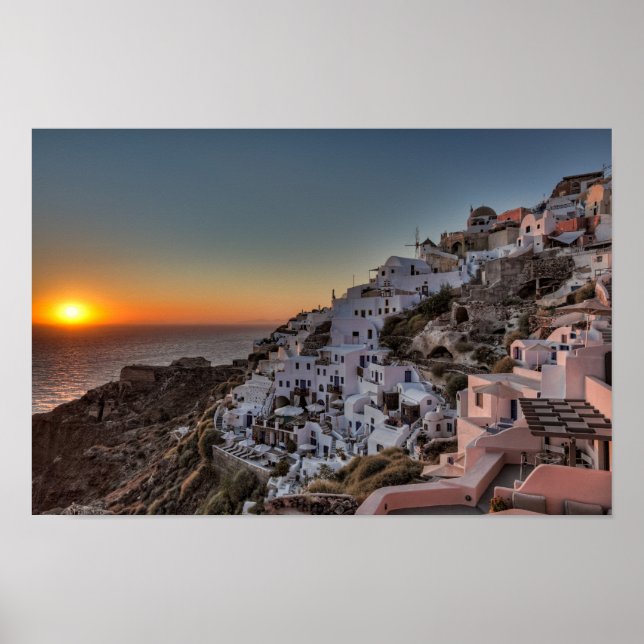Póster Santorini, Grécia (Frente)