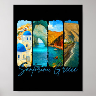 Poster Santorini Grécia Viagens Pincelada Encontre-me Em