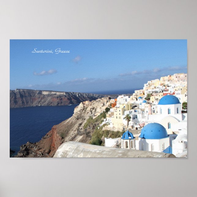 Poster Santorini, Grécia, Vila de Oia, Fotografia (Frente)